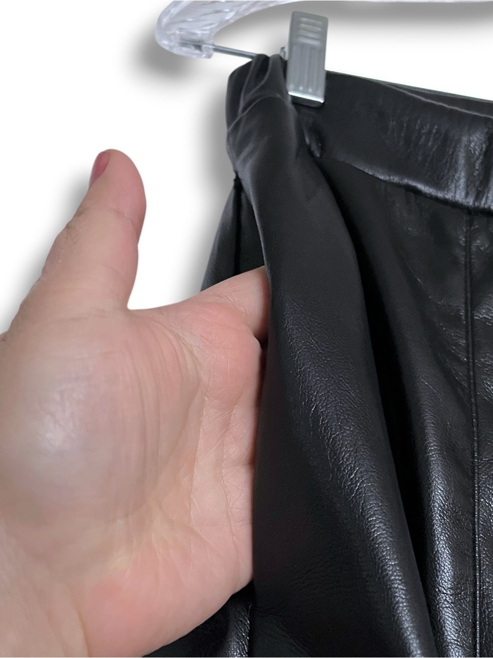 Evereve Jordan Faux Leather High Rise Wide Leg Pull On Pants Black Small - Picture 5 of 7